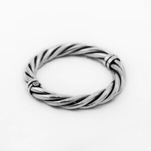 David Yurman Sterling Silver 925 Cable Bangle Bracelet